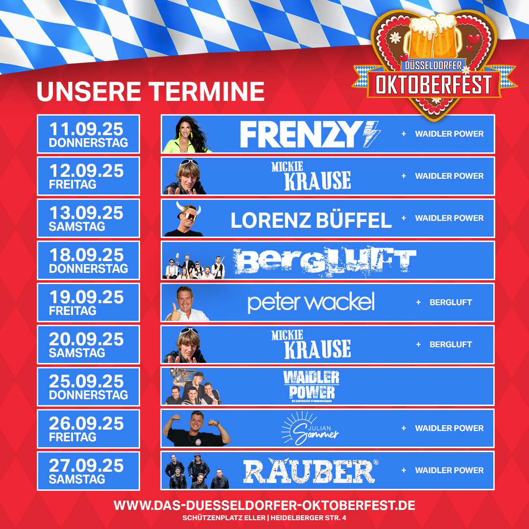Jetzt Tickets Fürs Düsseldorfer Oktoberfest Ergattern!